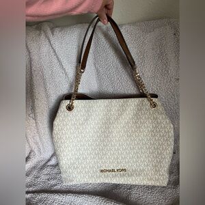 Michael Kors white shoulder bag